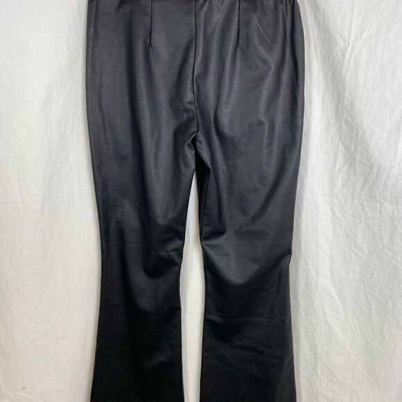 #90 VERO MODA Black Vegan Wide Leg Trousers - Picture 6 of 10